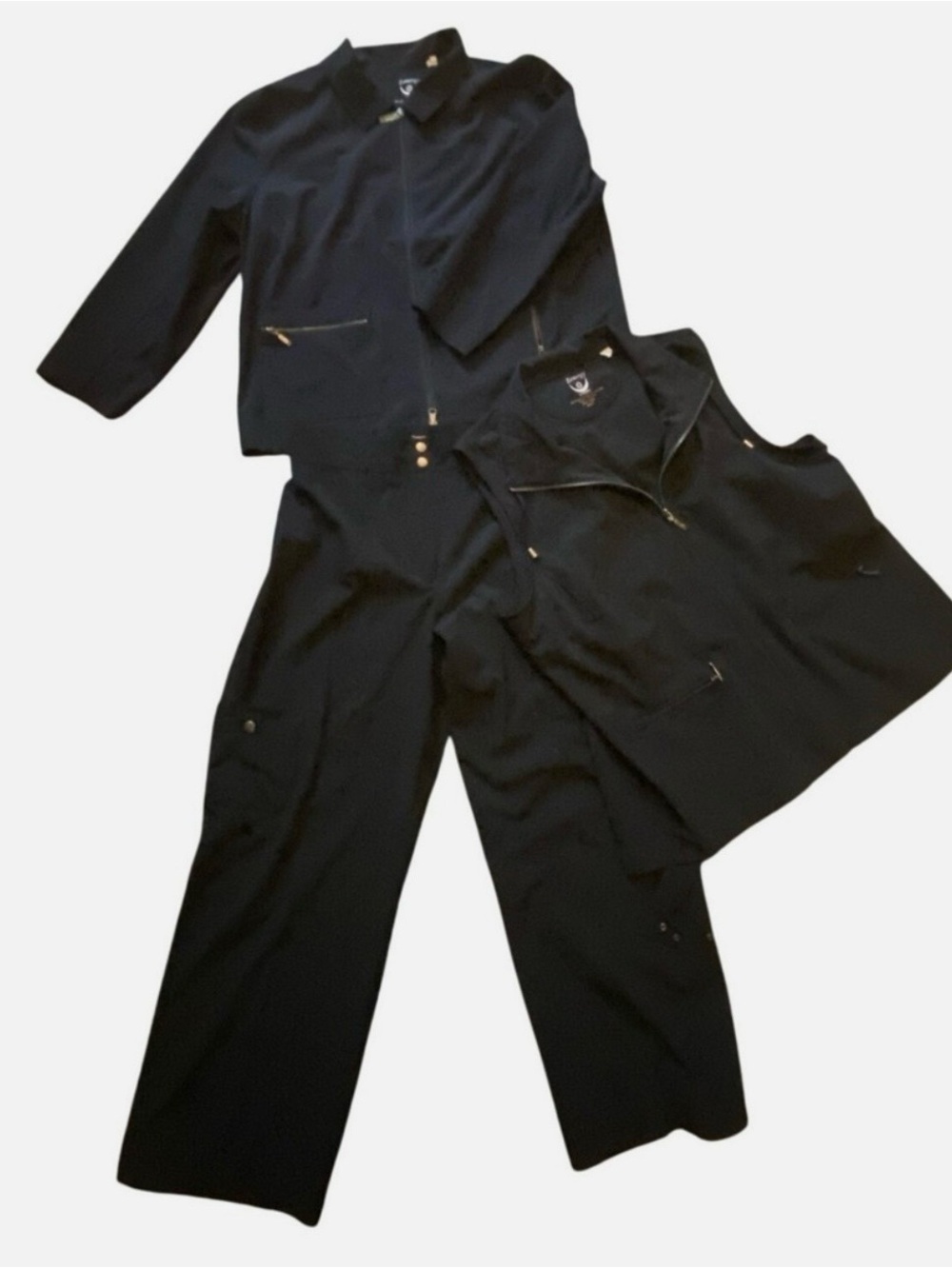 Zenergy Black Women’s 3 piece, Jacket, Pants & Vest Set - XL